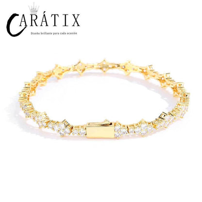 CARÁTIX Cross Tennis Chain Necklace – Lead- & Nickel-Free CZ Bling Unisex Jewelry for Men & Women - CaratixJewelry