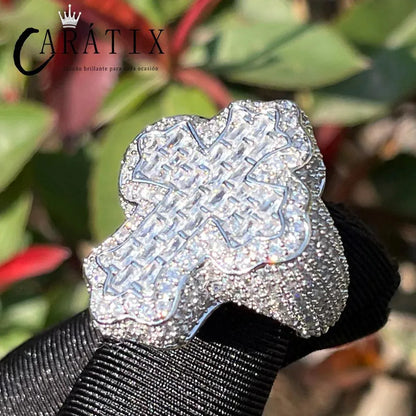 CARÁTIX Cross Zircon Ring | True Electroplated High Quality Hip Hop Jewelry for Men - CaratixJewelry