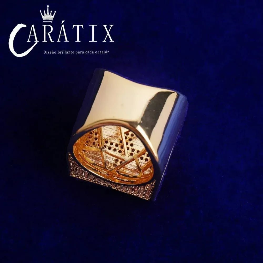 CARÁTIX Foreign Trade Hip-Hop Wind Dice Ring – Real Electroplating Fashion Personality Hipster Ring | High-Quality Men’s Hip-Hop Jewelry - CaratixJewelry