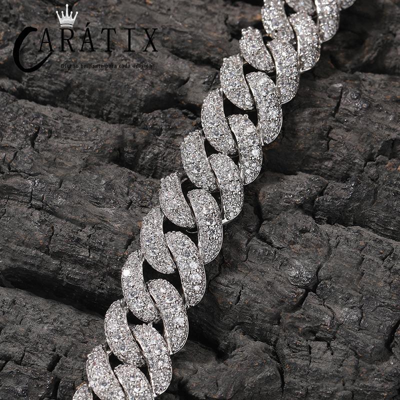 CARÁTIX – Full Iced Out 5A+ CZ Cuban Miami Link Chain | Hip Hop Necklace for Men & Women - CaratixJewelry