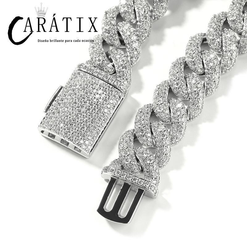 CARÁTIX – Full Iced Out 5A+ CZ Cuban Miami Link Chain | Hip Hop Necklace for Men & Women - CaratixJewelry