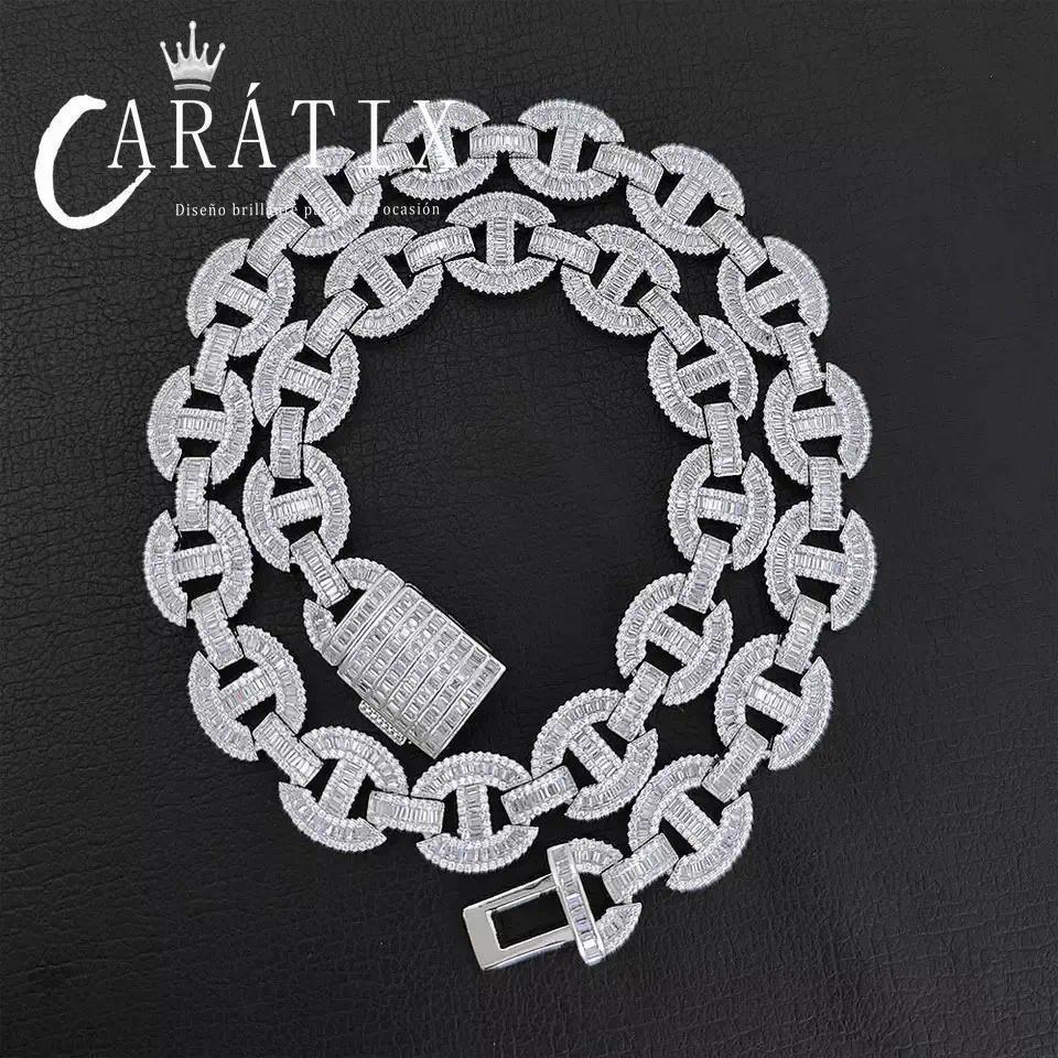 CARÁTIX Full Pave Pig Nose Chain Bracelet – Hip Hop Jewelry for Women & Men, Iced Out Statement Bangle - CaratixJewelry