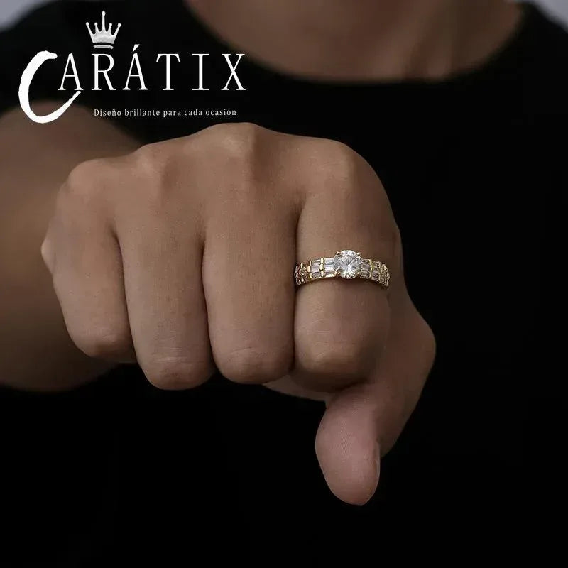 CARÁTIX Full Zircon Hip Hop Ring | Fashion Trend Unisex High Quality Jewelry - CaratixJewelry