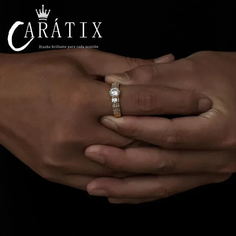 CARÁTIX Full Zircon Hip Hop Ring | Fashion Trend Unisex High Quality Jewelry - CaratixJewelry