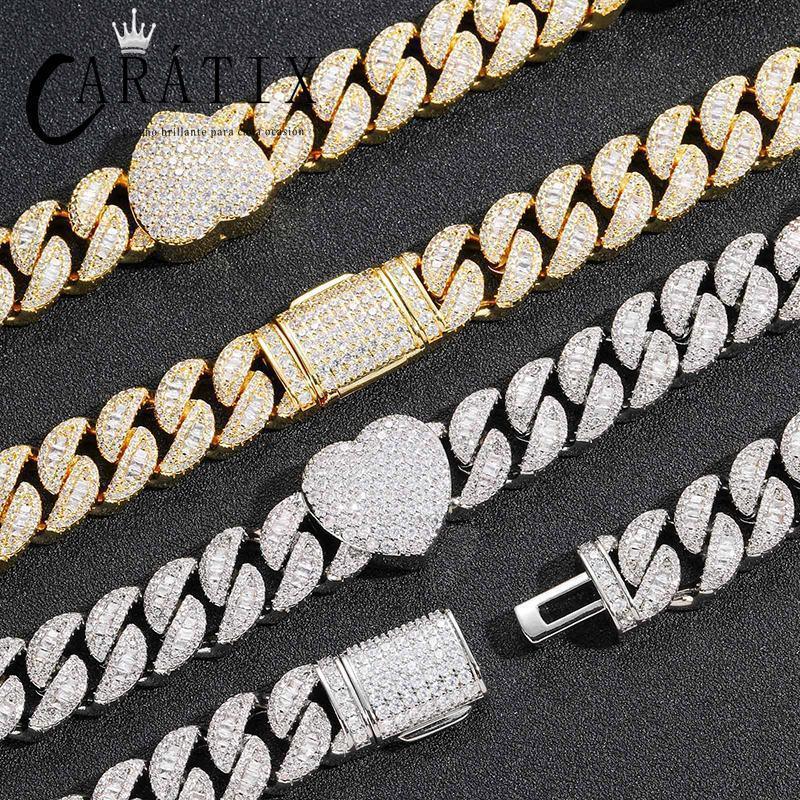 CARÁTIX Hearts Cuban Chain | 5A+ CZ Iced Out Hip Hop Necklace for Men - CaratixJewelry