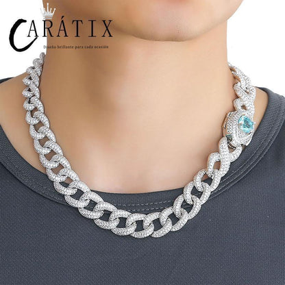 CARÁTIX 5A+ CZ Stone Bling Iced Out Eye Cuban Link Chain Bracelet - CaratixJewelry