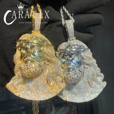 CARÁTIX Hip Hop Personality Zircon Jesus Cuban Link Chain Necklace – Iced Out Pendant for Men, Women & Boys | Trendy Fashion Jewelry & Perfect Valentine's Day & Mother's Day Gift - CaratixJewelry