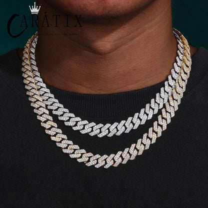 CARÁTIX – Hip Hop Rhombus Cuban Miami Link Chain Necklace | Iced Out CZ Bling Jewelry for Men & Women, Rapper Street Style - CaratixJewelry