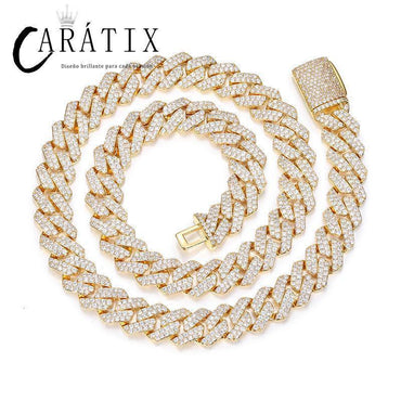 CARÁTIX – Hip Hop Rhombus Cuban Miami Link Chain Necklace | Iced Out CZ Bling Jewelry for Men & Women, Rapper Street Style - CaratixJewelry
