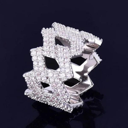 CARÁTIX Hip-Hop Rhombus Cuban Ring – Real Electroplating Fashion Personality Hipster Solid Men's Ring | High-Quality Hip-Hop Jewelry - CaratixJewelry