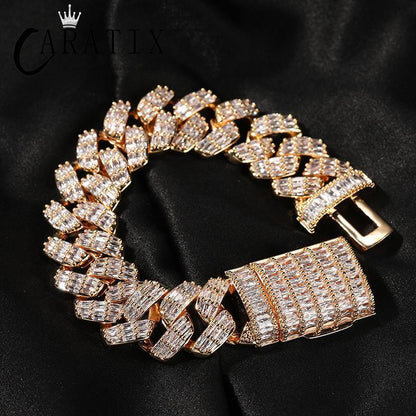 19MM Cuban Miami Link Chain bracelet - CaratixJewelry