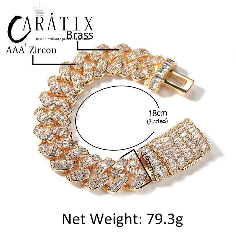 19MM Cuban Miami Link Chain bracelet - CaratixJewelry