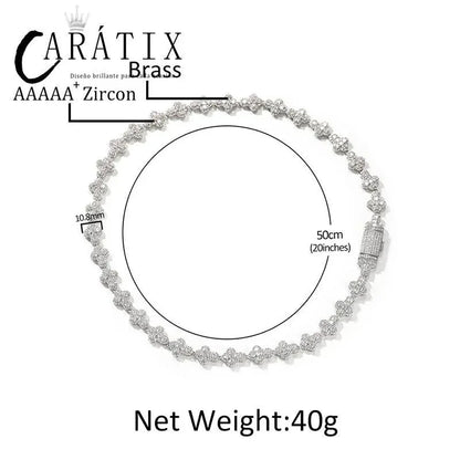 CARÁTIX Iced Out 5A CZ Cross Link Chain Bracelet for Men & Women - CaratixJewelry