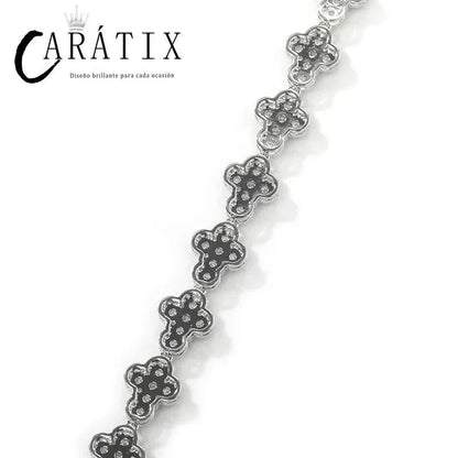CARÁTIX Iced Out 5A CZ Cross Link Chain Bracelet for Men & Women - CaratixJewelry