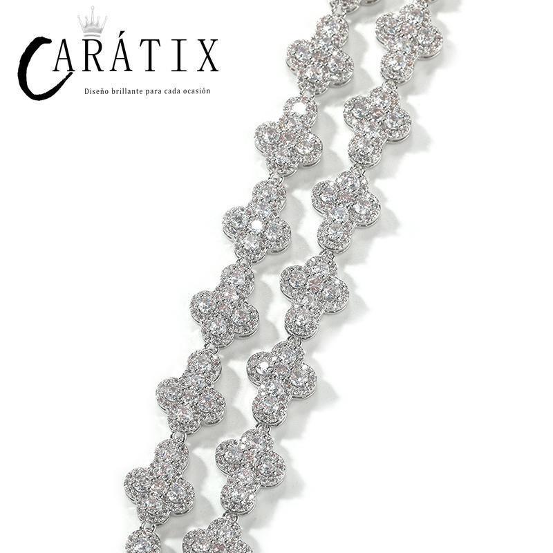 CARÁTIX Iced Out 5A CZ Cross Link Chain Bracelet for Men & Women - CaratixJewelry