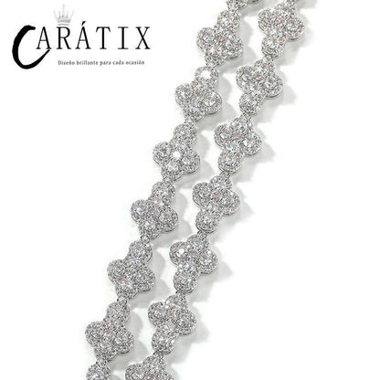 CARÁTIX Iced Out 5A CZ Cross Link Chain Bracelet for Men & Women - CaratixJewelry