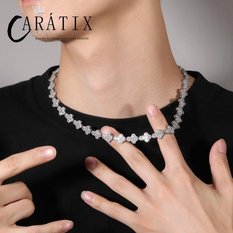 CARÁTIX Iced Out 5A CZ Cross Link Chain Bracelet for Men & Women - CaratixJewelry