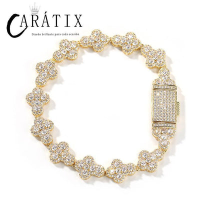 CARÁTIX Iced Out 5A CZ Cross Link Chain Bracelet for Men & Women - CaratixJewelry