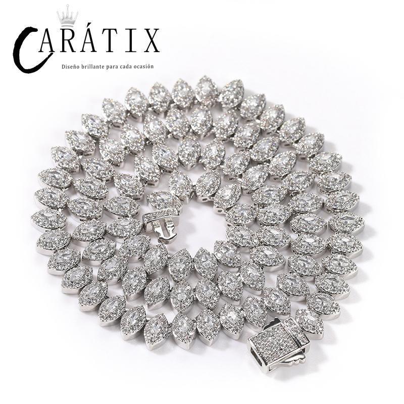 CARÁTIX Iced Out CZ Eyes Link Chain Necklace for Men & Women - CaratixJewelry