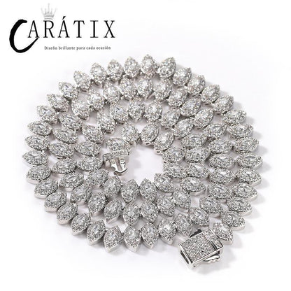 CARÁTIX Iced Out CZ Eyes Link Chain Necklace for Men & Women - CaratixJewelry