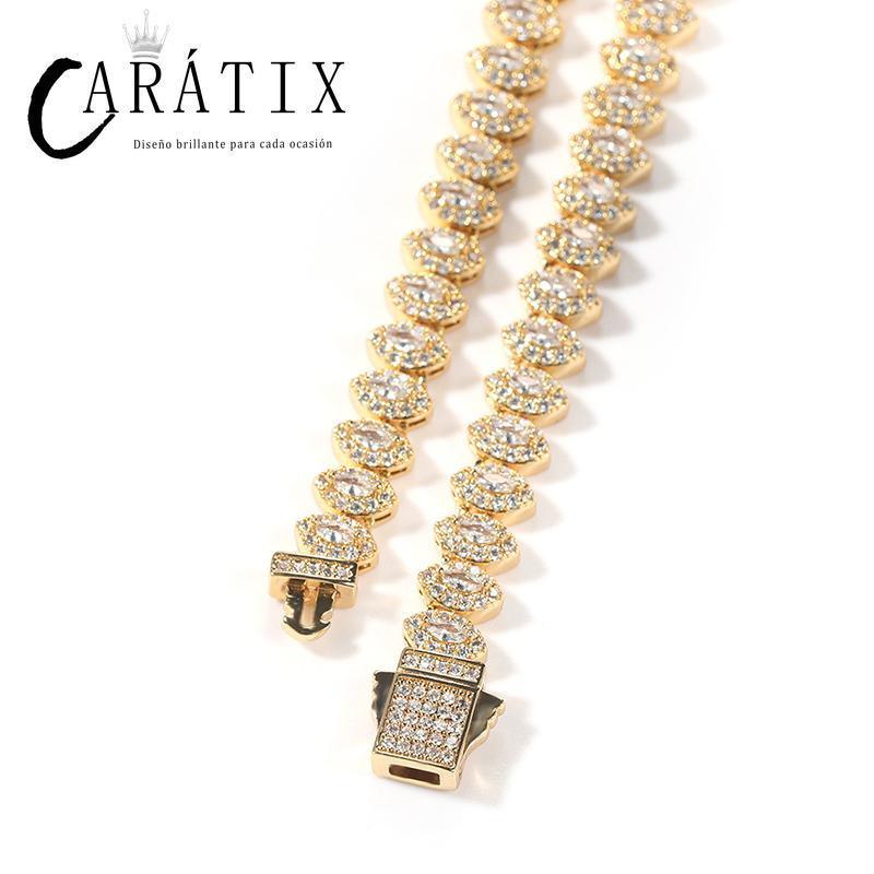 CARÁTIX Iced Out CZ Eyes Link Chain Necklace for Men & Women - CaratixJewelry