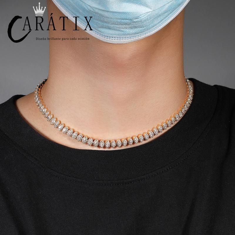 CARÁTIX Iced Out CZ Eyes Link Chain Necklace for Men & Women - CaratixJewelry