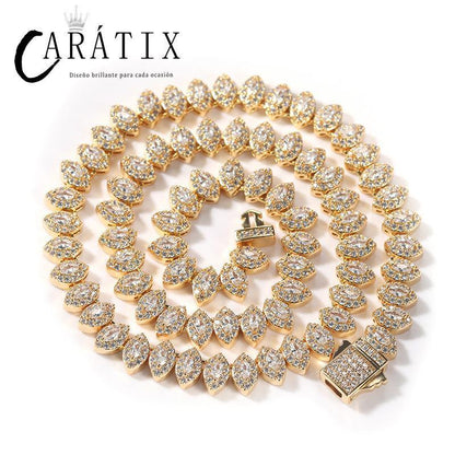 CARÁTIX Iced Out CZ Eyes Link Chain Necklace for Men & Women - CaratixJewelry