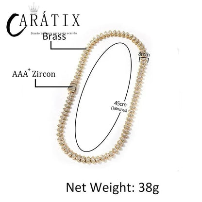 CARÁTIX Iced Out CZ Eyes Link Chain Necklace for Men & Women - CaratixJewelry