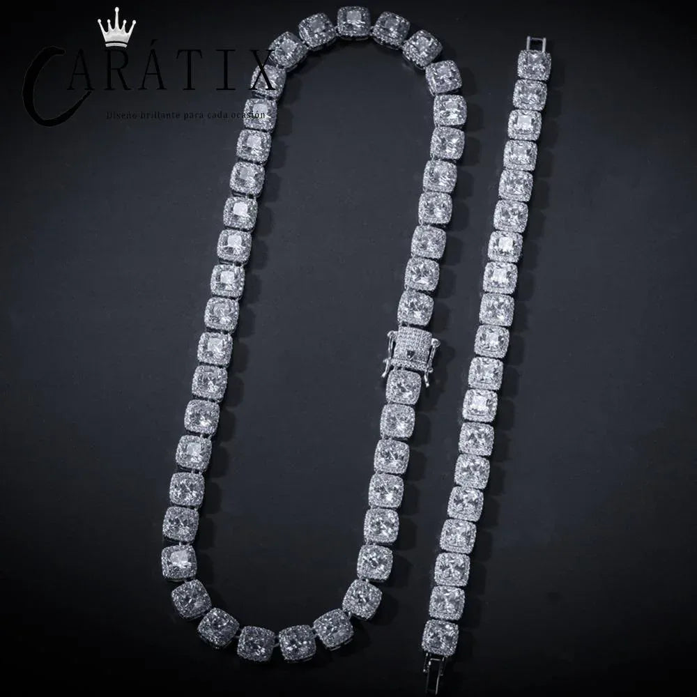CARÁTIX Iced Out CZ Tennis Chain Choker Necklace for Men & Women - CaratixJewelry