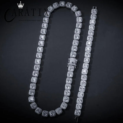 CARÁTIX Iced Out CZ Tennis Chain Choker Necklace for Men & Women - CaratixJewelry