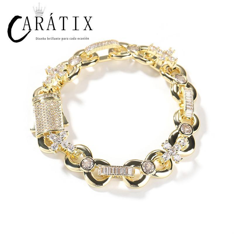 CARÁTIX Infinity Cross 8-Shape Link Chain Choker Necklace – Iced Out CZ Hip Hop Jewelry for Men & Women - CaratixJewelry