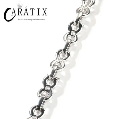 CARÁTIX Infinity Cross 8-Shape Link Chain Choker Necklace – Iced Out CZ Hip Hop Jewelry for Men & Women - CaratixJewelry