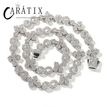 CARÁTIX – Infinity Cross Cuban Link Chain Necklace | 5A+ CZ Bling Iced Hip Hop Jewelry for Men - CaratixJewelry