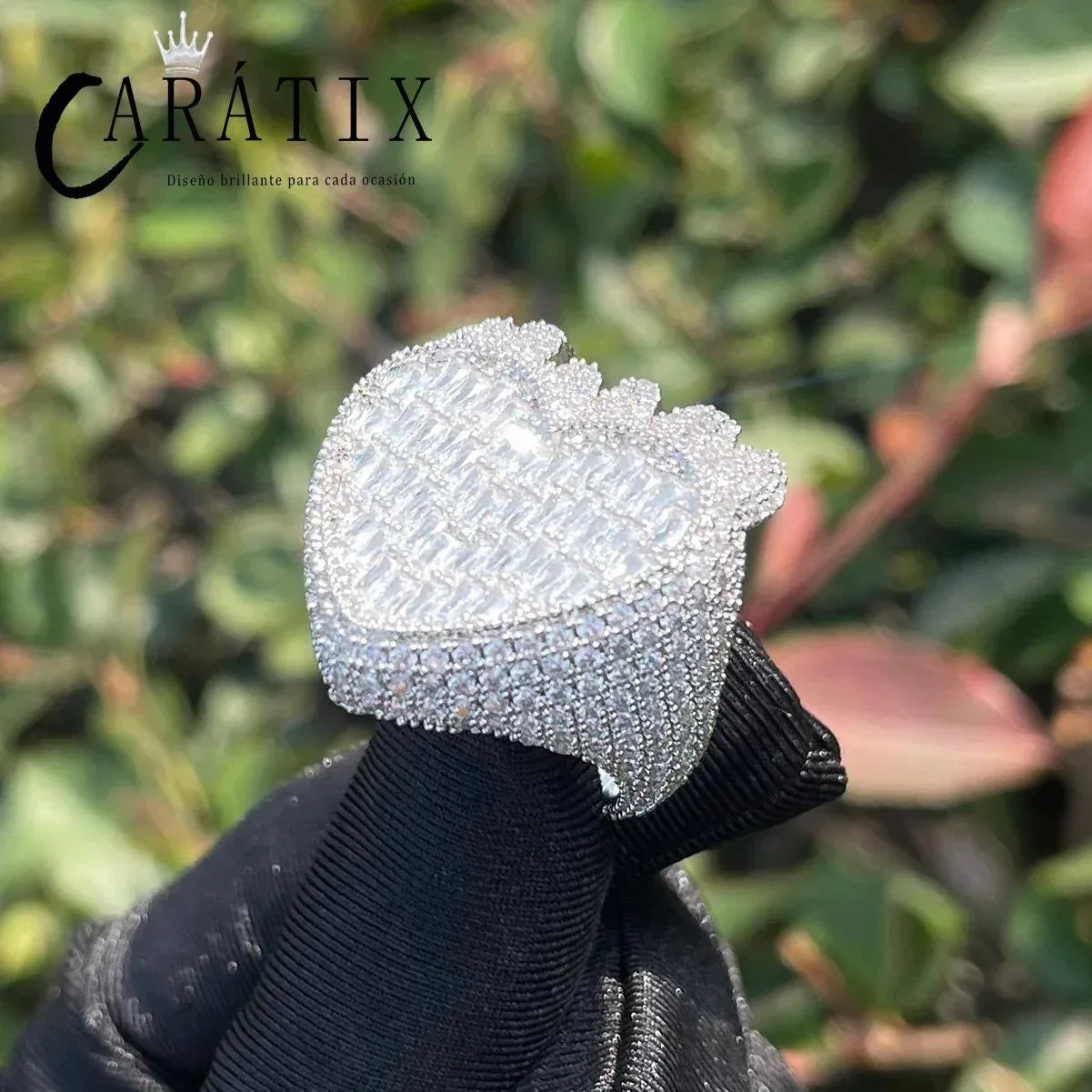 CARÁTIX Love Flame Ring | Real Electroplated Ladder Fang Hip Hop Jewelry for Men - CaratixJewelry