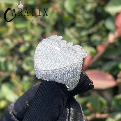 CARÁTIX Love Flame Ring | Real Electroplated Ladder Fang Hip Hop Jewelry for Men - CaratixJewelry