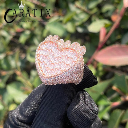 CARÁTIX Love Flame Ring | Real Electroplated Ladder Fang Hip Hop Jewelry for Men - CaratixJewelry