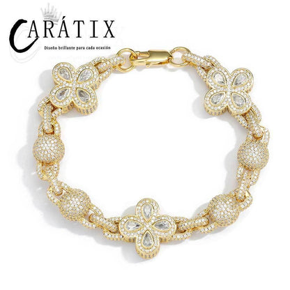 CARÁTIX – Luxury Cross Cuban Chain Bracelet & Necklace Set | Bling CZ Fashion Jewelry for Women - CaratixJewelry