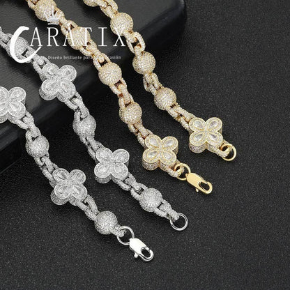 CARÁTIX – Luxury Cross Cuban Chain Bracelet & Necklace Set | Bling CZ Fashion Jewelry for Women - CaratixJewelry