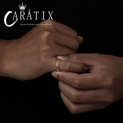 CARÁTIX New Classic Glossy Couple Ring – Plated Personality Simple Unisex Ring | High-Quality Hip-Hop Jewelry - CaratixJewelry
