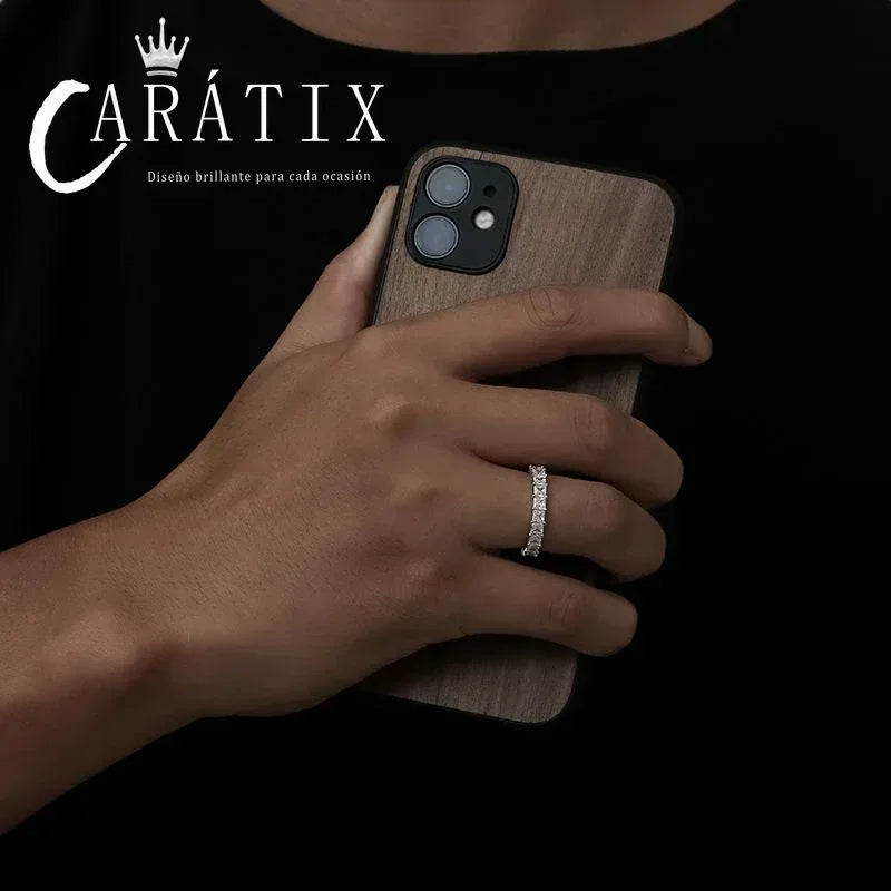 CARÁTIX New Classic Square Couple Ring – Plated Personality Simple Unisex Ring | High-Quality Hip-Hop Jewelry - CaratixJewelry