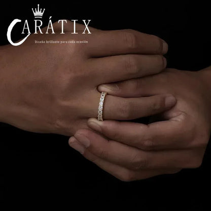 CARÁTIX New Classic Square Couple Ring – Plated Personality Simple Unisex Ring | High-Quality Hip-Hop Jewelry - CaratixJewelry