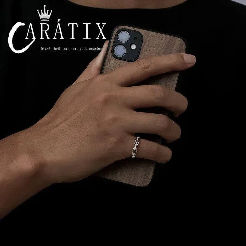 CARÁTIX New Couple Ring – Micro-Inlaid Zircon Plated Unisex Niche Design | Personalized Simple High-Quality Hip-Hop Ring - CaratixJewelry