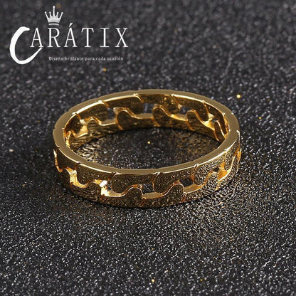 CARÁTIX New Couple Ring – Plated Niche Design Simple Personality Unisex Twist Ring | High-Quality Hip-Hop Jewelry - CaratixJewelry