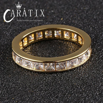 CARÁTIX New Creative Square Couple Ring – Plated Niche Design Simple Personality Unisex High-Quality Hip-Hop Ring - CaratixJewelry