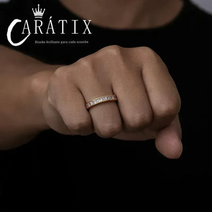 CARÁTIX New Creative Square Couple Ring – Plated Niche Design Simple Personality Unisex High-Quality Hip-Hop Ring - CaratixJewelry