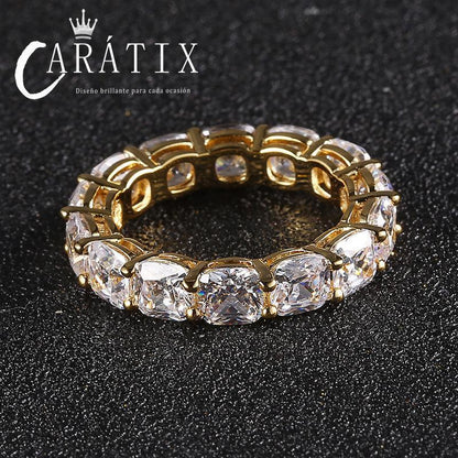 CARÁTIX New Hip-Hop Men's Ring – Real Electroplated Single-Row Micro-Inlaid Large Zircon Ring | High-Quality Hip-Hop Jewelry - CaratixJewelry