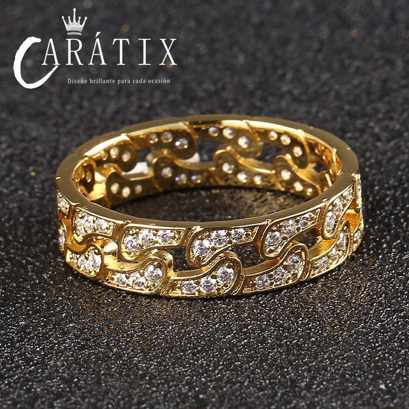 CARÁTIX New Retro Full Zircon Personalized Hip-Hop Ring – Fashion Trend Men’s & Women’s Ring | High-Quality Hip-Hop Jewelry - CaratixJewelry