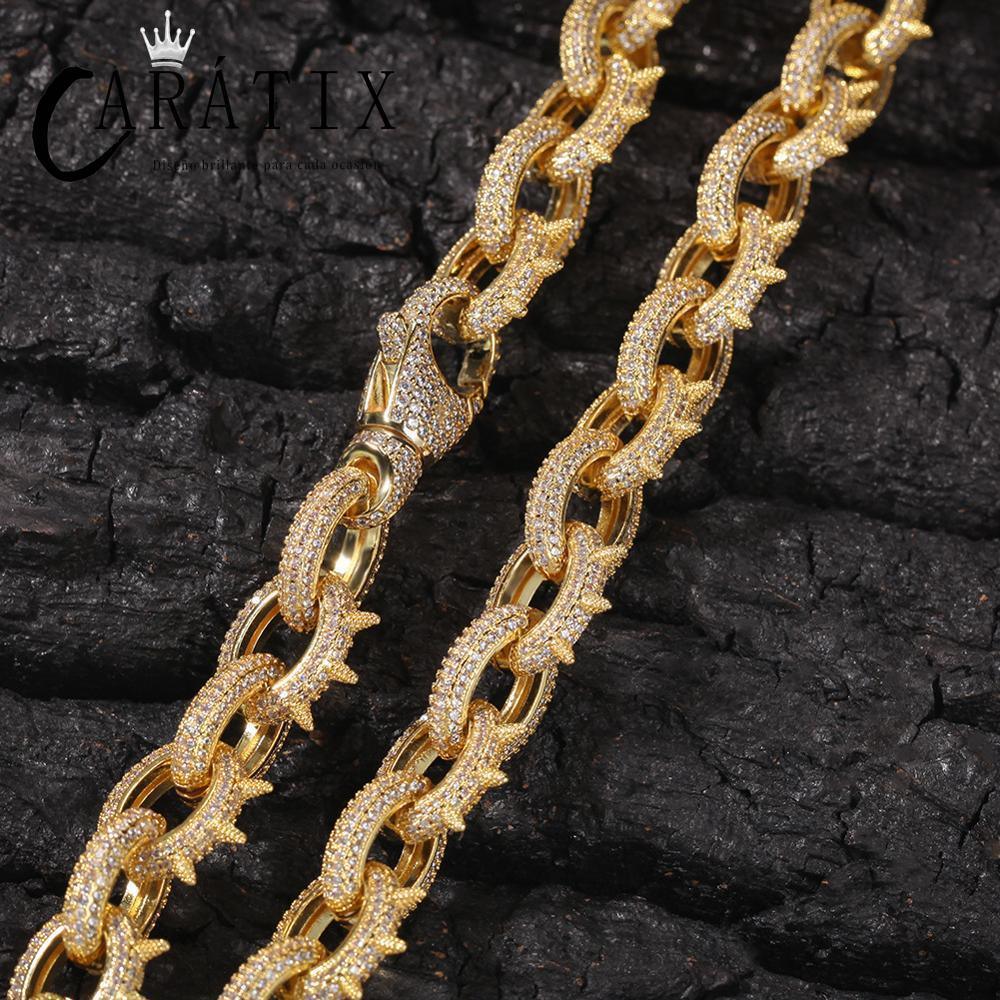 CARÁTIX Rivet O Link Chain | AAA+ CZ Iced Out Hip Hop Necklace for Men - CaratixJewelry