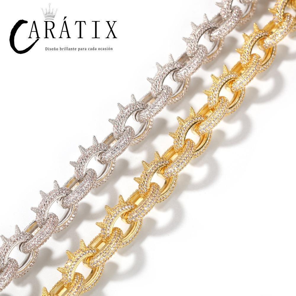 CARÁTIX Rivet O Link Chain | AAA+ CZ Iced Out Hip Hop Necklace for Men - CaratixJewelry
