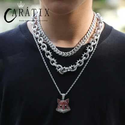 CARÁTIX Rivet O Link Chain | AAA+ CZ Iced Out Hip Hop Necklace for Men - CaratixJewelry